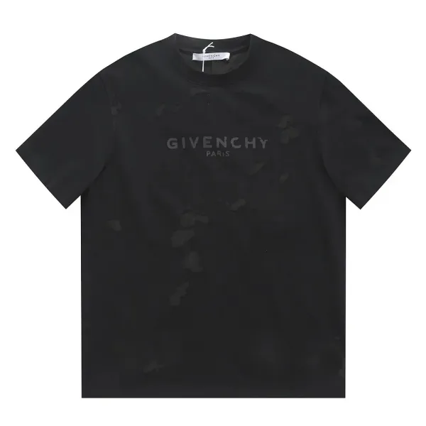 Givenchy Distressed Logo Black T-Shirt - 1