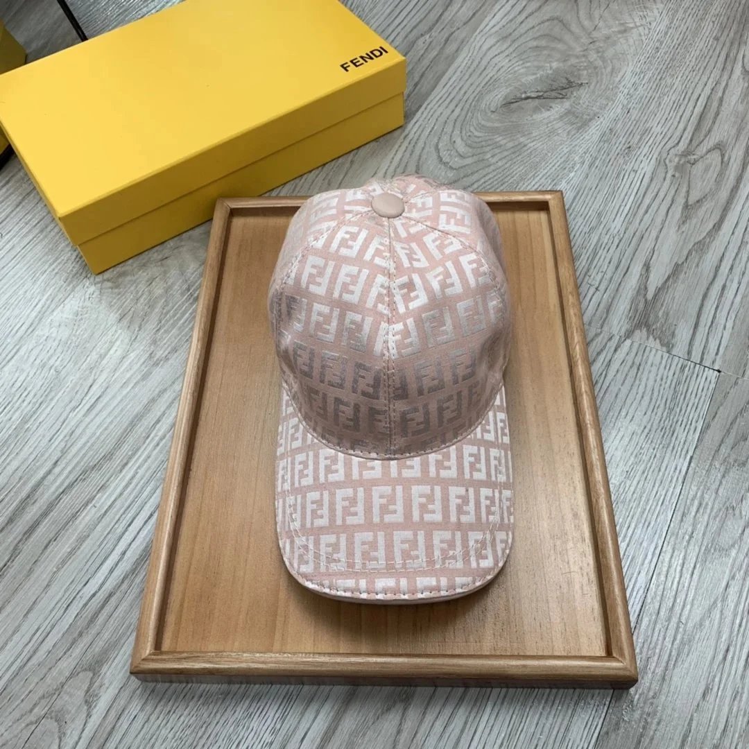 Fendi FF Logo Print Multicolor Baseball Cap - 3