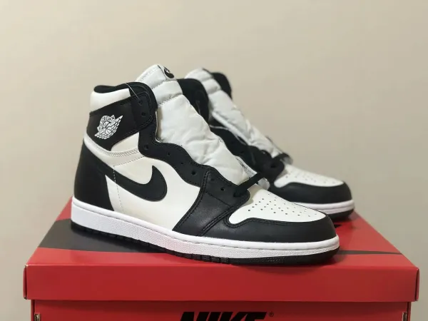 Air Jordan 1 High OG 'Bred' Black and White Sneakers - 1