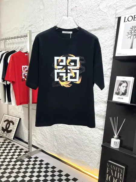 Givenchy 4G Dragon Flame T-Shirt Black - 1