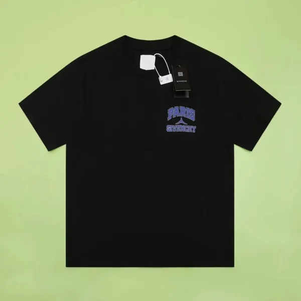 Givenchy Paris Collegiate Black T-Shirt - 1