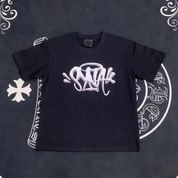SYNA.TRIBE Graffiti Logo Black T-Shirt - 1