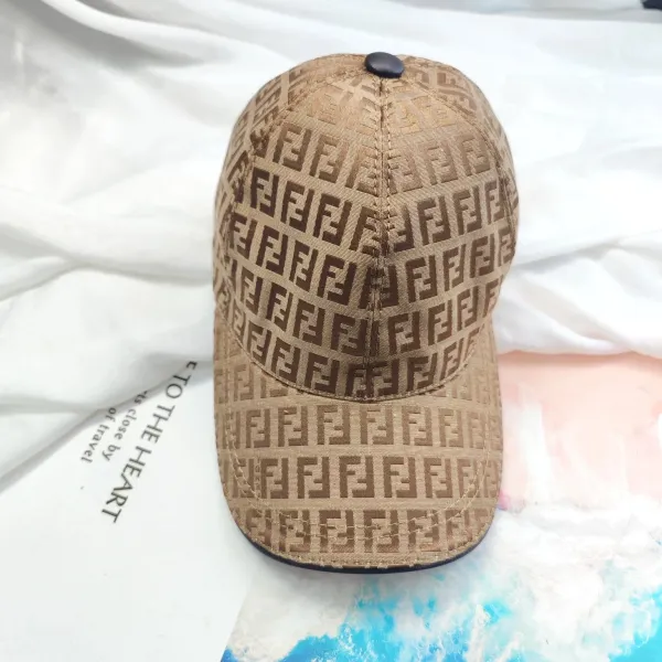 Fendi FF Monogram Baseball Cap Beige - 1