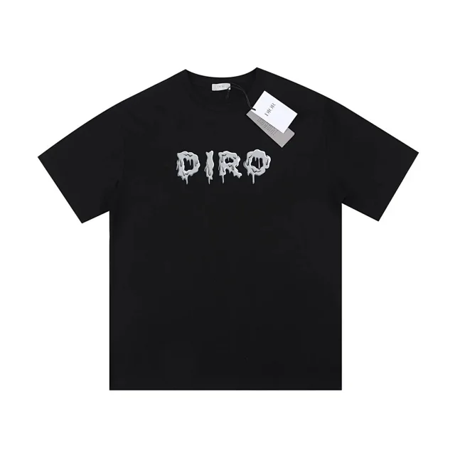 Dior T-Shirts Embroidered Logo Graphic product detail image 2