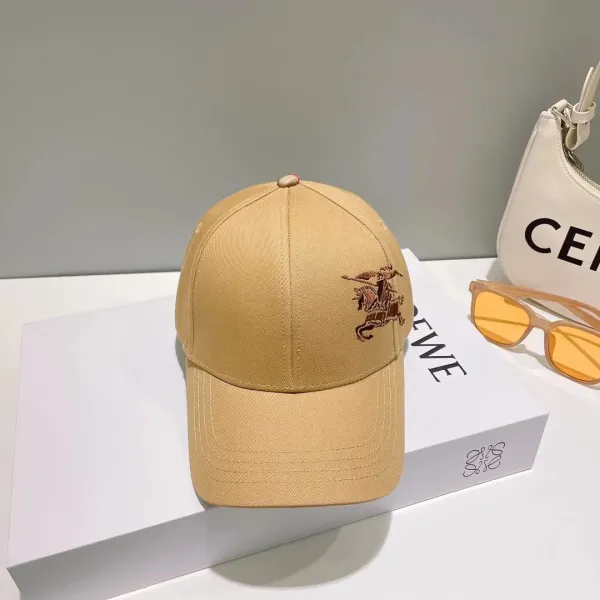 Loewe x Saint Laurent Baseball Cap Beige Embroidered Rider Hat - 1