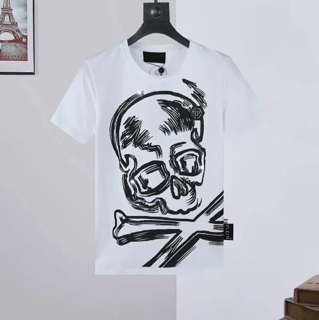 Philipp Plein T-Shirts Short-Sleeve Crew-Neck Graphic T-Shirt product detail image 5