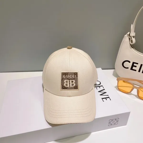 Gucci GG Marmont BB Patch Baseball Cap Beige - 1
