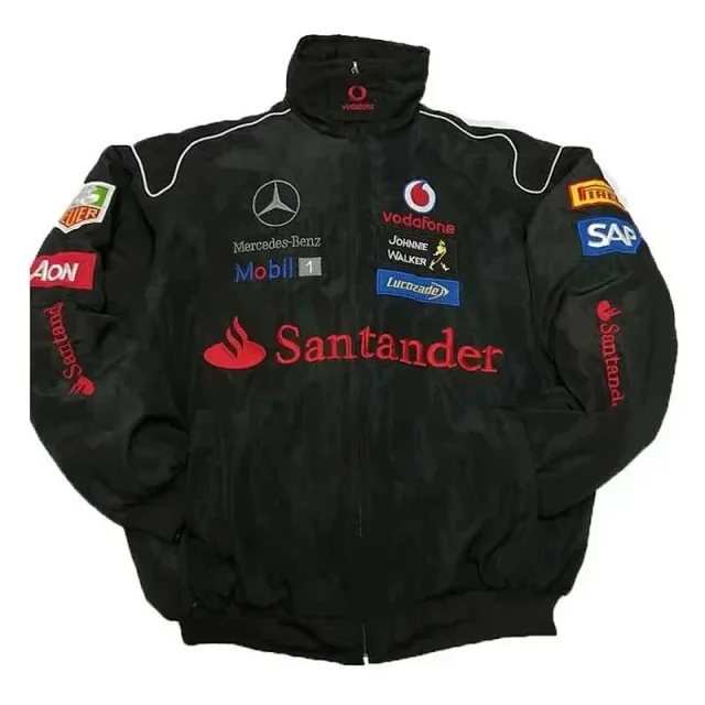 Ferrari Jackets Embroidered racing-logo zip-up bomber jacket product detail image 10