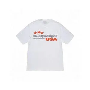 Stüssy Designs USA Graphic Tee Army Green T-Shirt - 8
