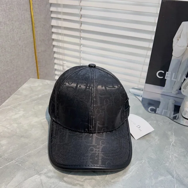 Dior Hats Oblique Monogram Embroidered Logo Baseball Cap product detail image 3