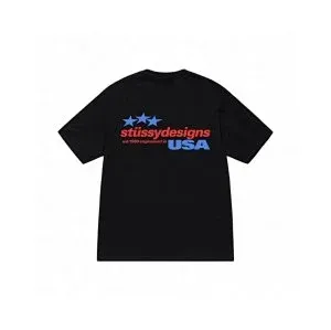 Stüssy Designs USA Graphic Tee Army Green T-Shirt - 9