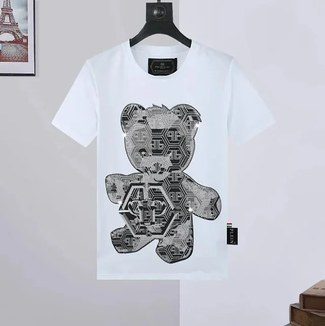 Philipp Plein T-Shirts Short-Sleeve Crew-Neck Graphic T-Shirt product detail image 8