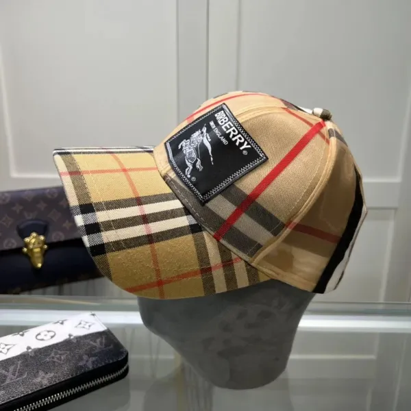 Burberry Logo Embroidered Black Baseball Cap - 3
