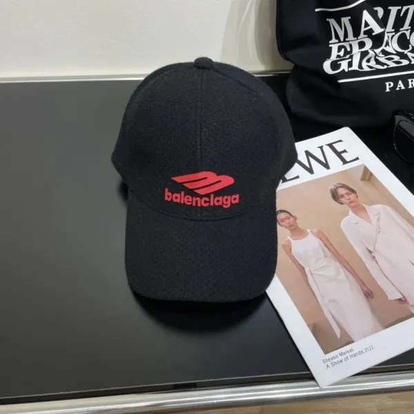 Balenciaga Distressed Logo Baseball Cap Beige - 5