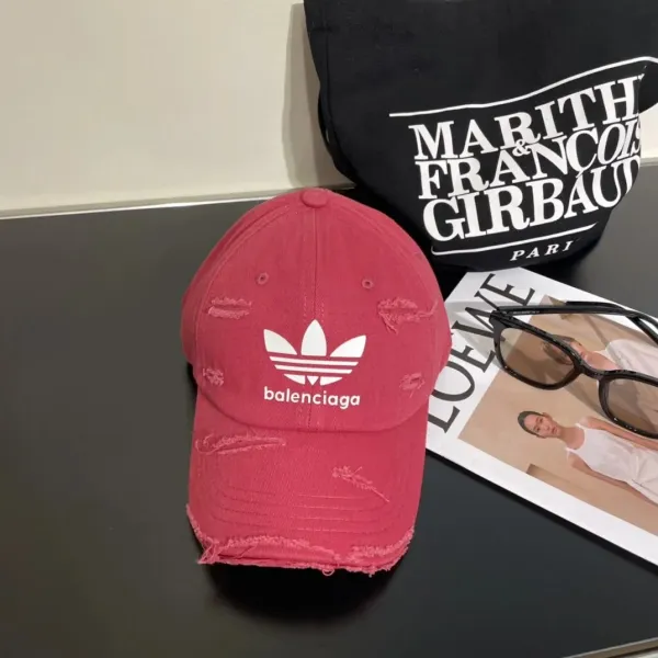 Adidas Originals x Balenciaga Distressed Baseball Cap Pink - 1