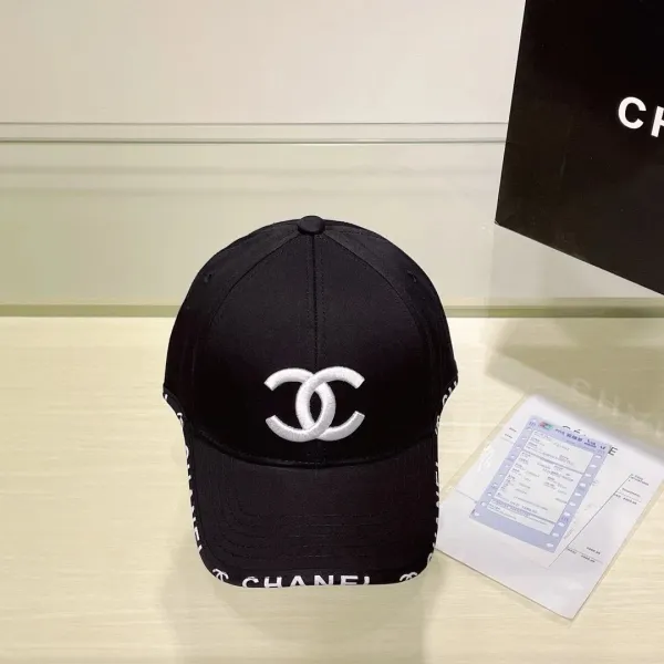 Chanel CC Logo Baseball Cap Black - 1