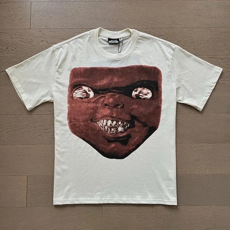 Hellstar T-Shirts Graphic short-sleeve T-shirt — x591 apricot color