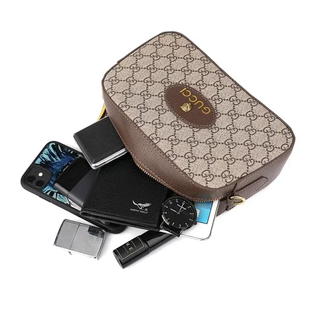 Gucci Crossbody Bags GG Monogram Camera Bag with Web Strap product detail image 6