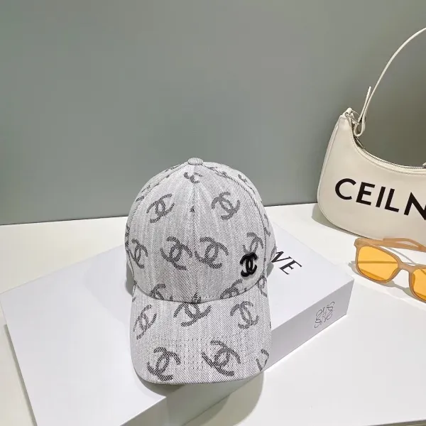 Chanel CC Monogram Baseball Cap Gray - 1