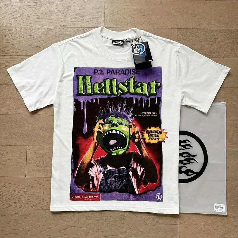 Hellstar T-Shirts Graphic short-sleeve T-shirt — x592 white