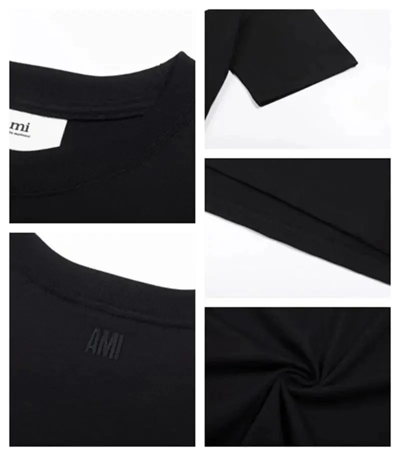 AMI Paris Heart Logo T-Shirt Forest Green T-Shirt - 4