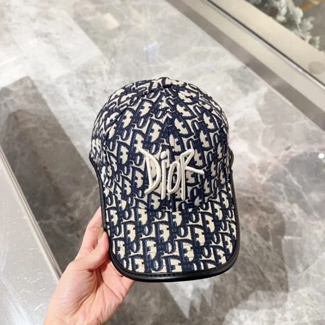 Dior Hats Oblique Monogram Baseball Cap with Embroidered Logo product detail image 3