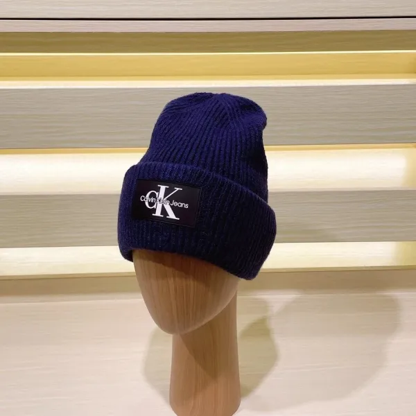 Calvin Klein Jeans Logo Patch Beanie Navy - 1