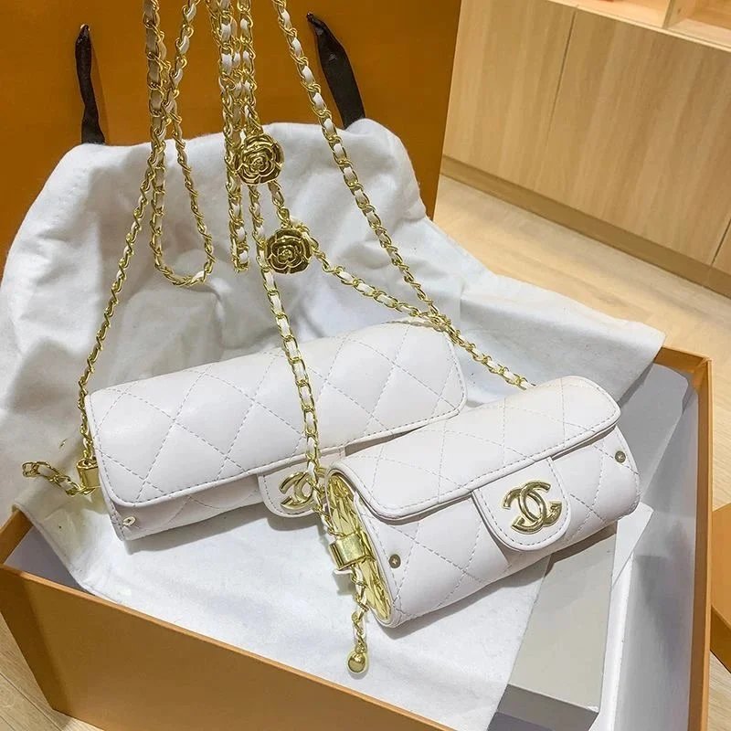 Chanel Crossbody Bags Quilted cylindrical chain bag image 4
