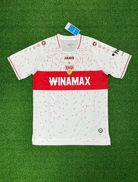 JAKO VfB Stuttgart 2023-24 Away Jersey White/Red - 1