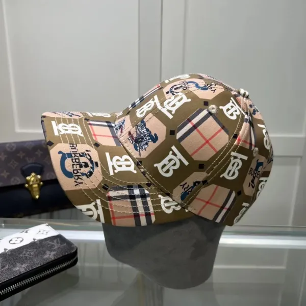 Burberry Logo Embroidered Black Baseball Cap - 5