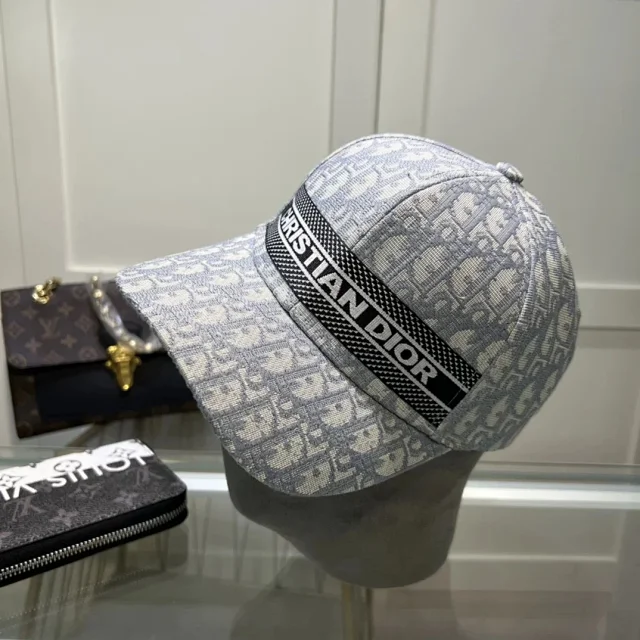 Dior Hats Oblique Monogram Embroidered Logo Baseball Cap product detail image 6