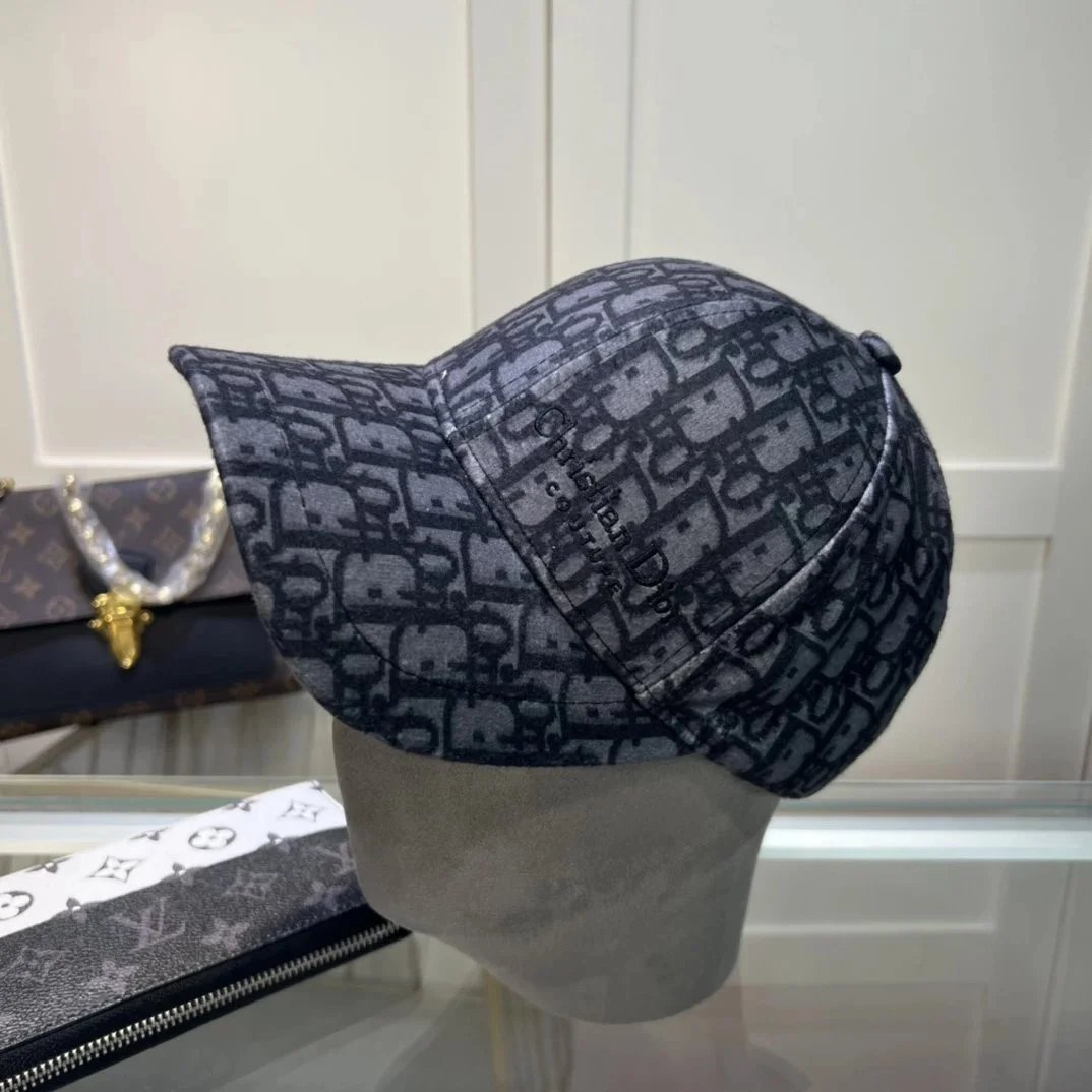 Dior Oblique Monogram Baseball Cap Gray