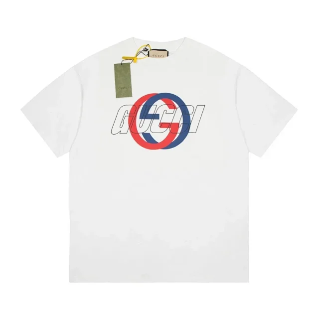 Gucci T-Shirts Short-Sleeve Logo Print T-Shirt product detail image 5