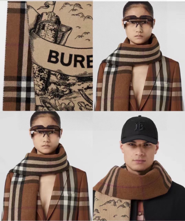 Chanel Logo Print Cashmere Scarf Beige and White Scarves - 3