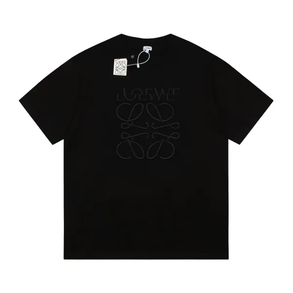 Loewe Anagram Embroidered Black T-Shirt - 1