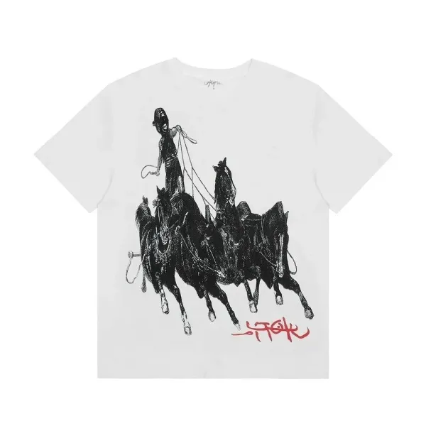 Saint Tears Four Horses White T-Shirt - 1