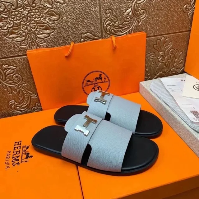 Hermès Sandals Open-Toe Double-Strap H-Hardware Slides product detail image 6