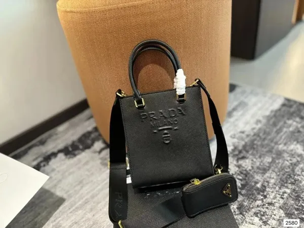 Prada Re-Nylon Camera Bag Black Crossbody Bag - 9