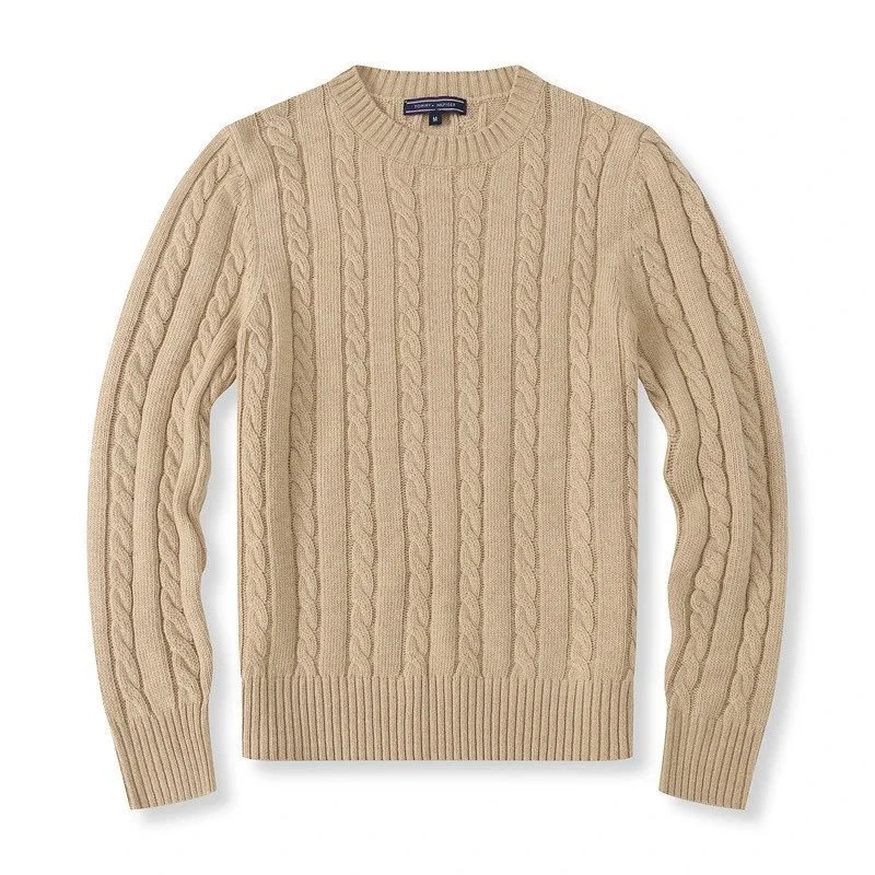 Polo Ralph Lauren Knitwear Cable-Knit Crewneck Sweater — 6010 Men's Camel