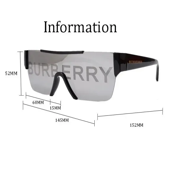Burberry Shield Sunglasses White Silver - 4