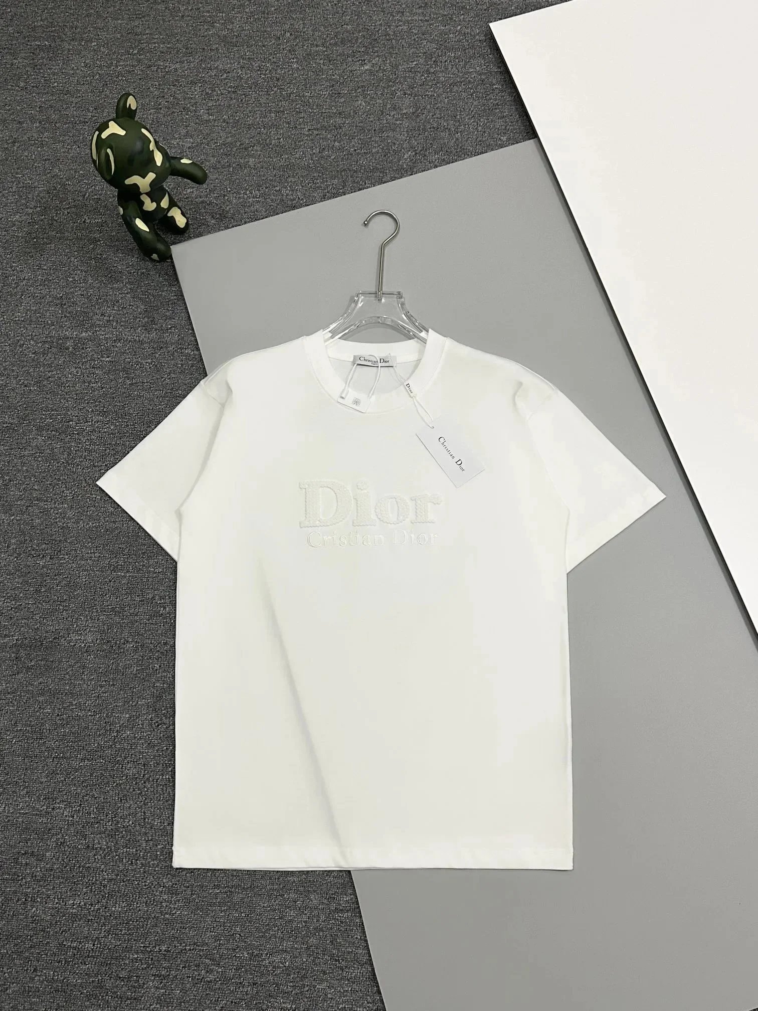 Dior T-Shirts Crew-neck short-sleeve jacquard T-shirt — 38