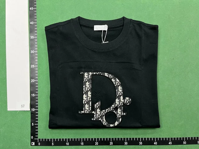 Dior T-Shirts Crew-neck short-sleeve jacquard T-shirt product detail image 5
