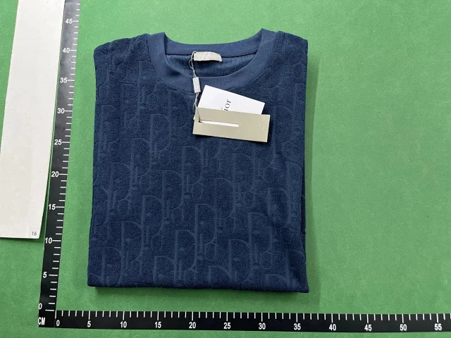 Dior T-Shirts Crew-neck short-sleeve jacquard T-shirt product detail image 12
