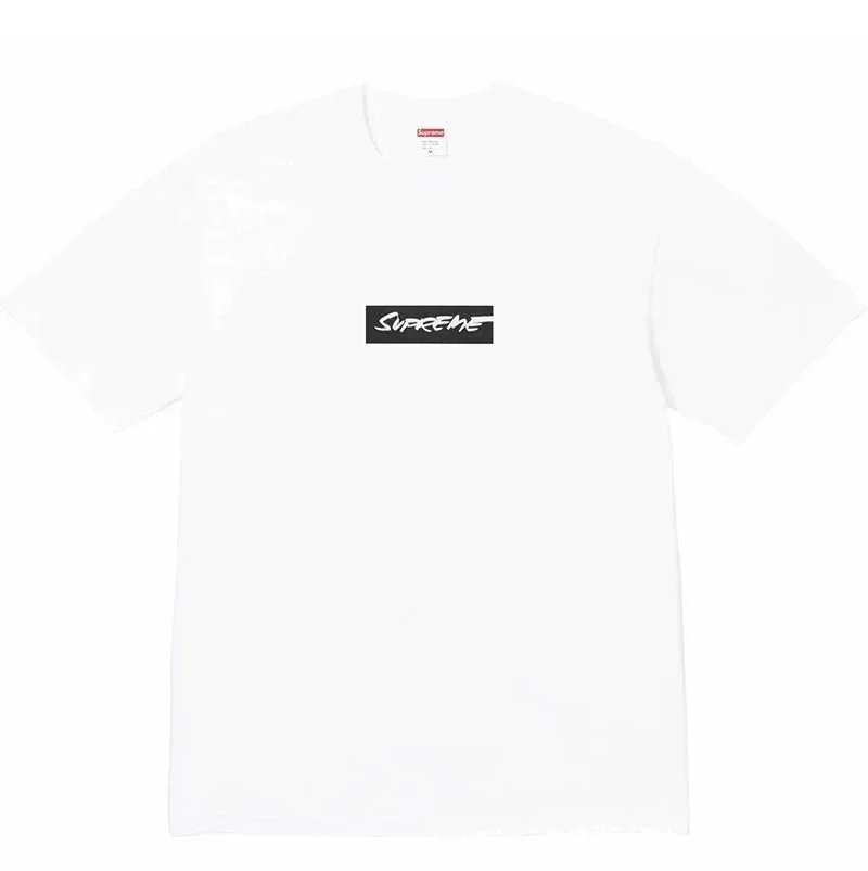 Supreme T-Shirts Short-Sleeve Graphic Print T-Shirt — B356 Futura White