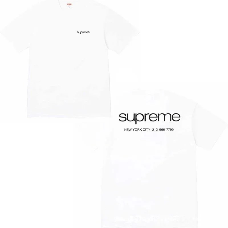 Supreme T-Shirts Short-Sleeve Graphic Print T-Shirt — B355 Store Information White