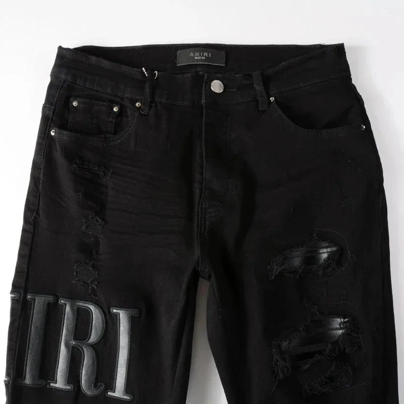 Gallery Dept. Patchwork Distressed Black Jeans - 8