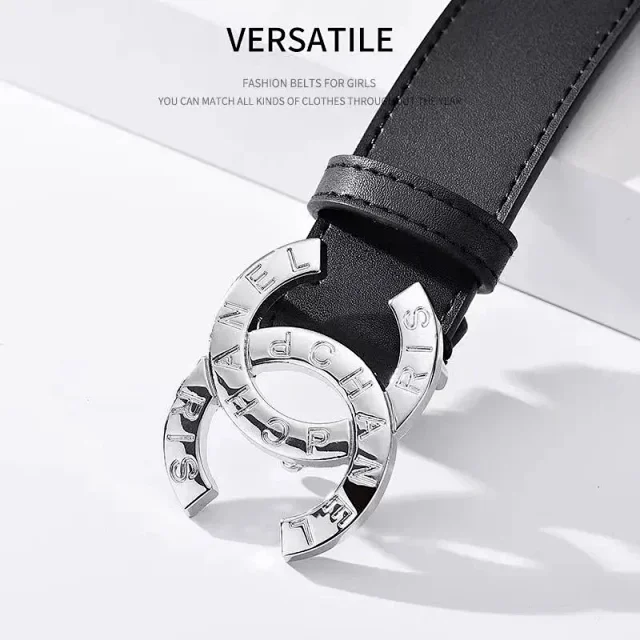 Unbranded Belts Black Belt with Decorative Metal Buckle product detail image 4