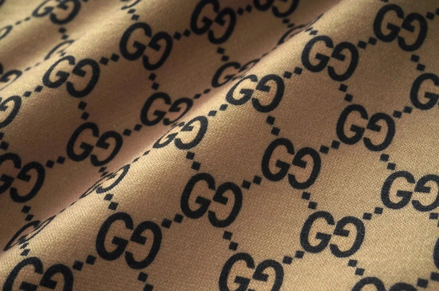 Gucci GG Monogram Print Wide-Leg Pants Beige - 9