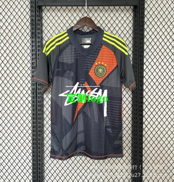 Adidas x Germany National Team x Stussy Custom Jersey Black/Orange/Yellow - 1