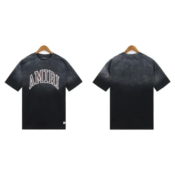Amiri Arch Logo Washed Black T-Shirt - 1